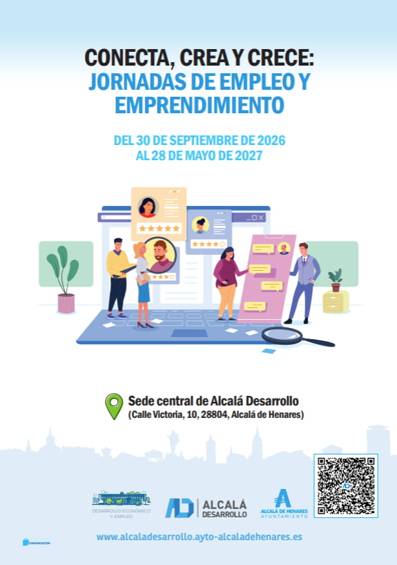 Conecta, Crea y Crece: Jornadas de empleo y emprendimiento. Del 30 de septiembre de 2026 al 28 de mayo de 2027